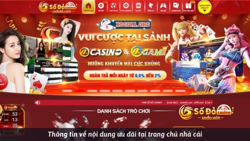 Thông tin về nội dung ưu đãi tại trang chủ nhà cái 