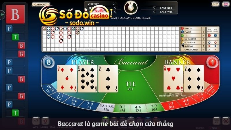 Game bài vui sodo baccarat dễ thắng